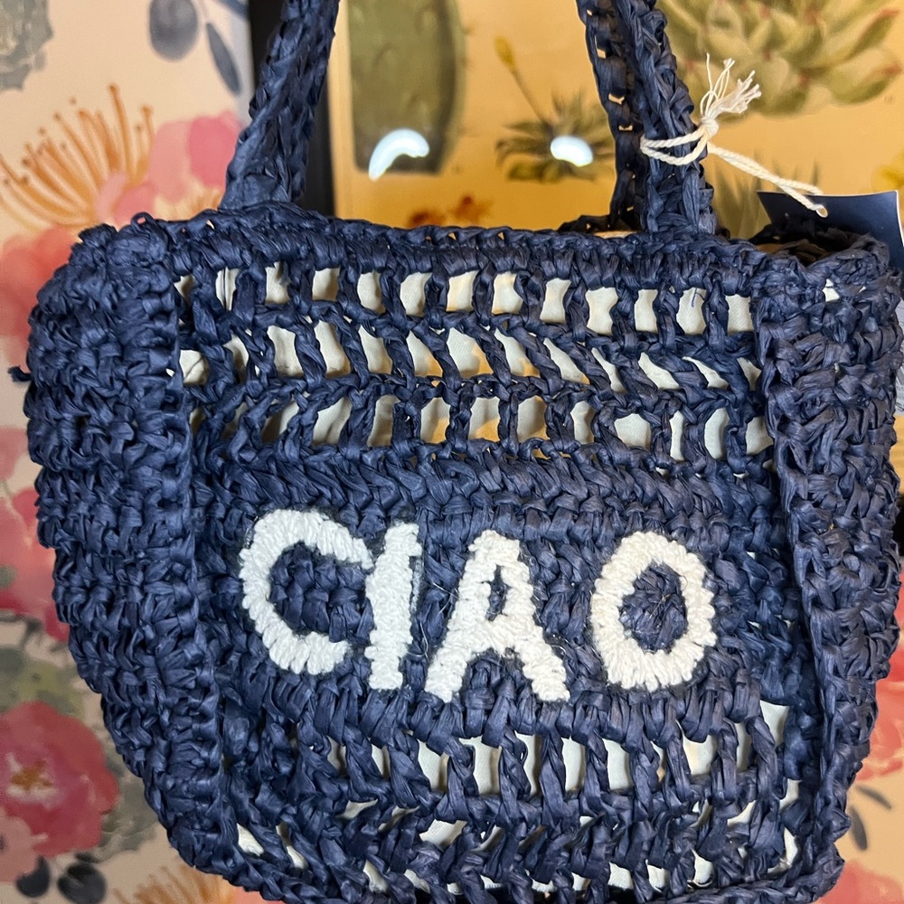 Navy Blue Mini Tote Bag
